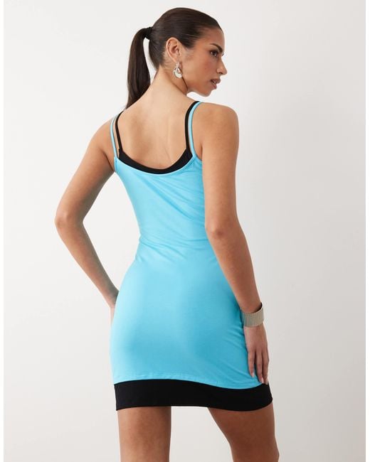 ASOS Blue Double Layer Mini Dress
