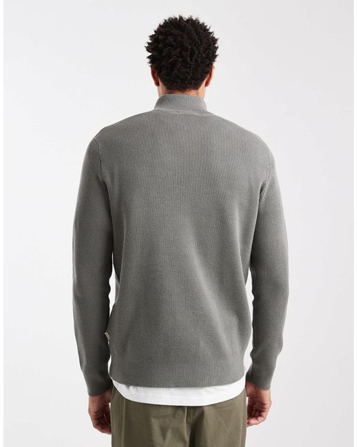 Only & Sons – gerippter pullover in Gray für Herren