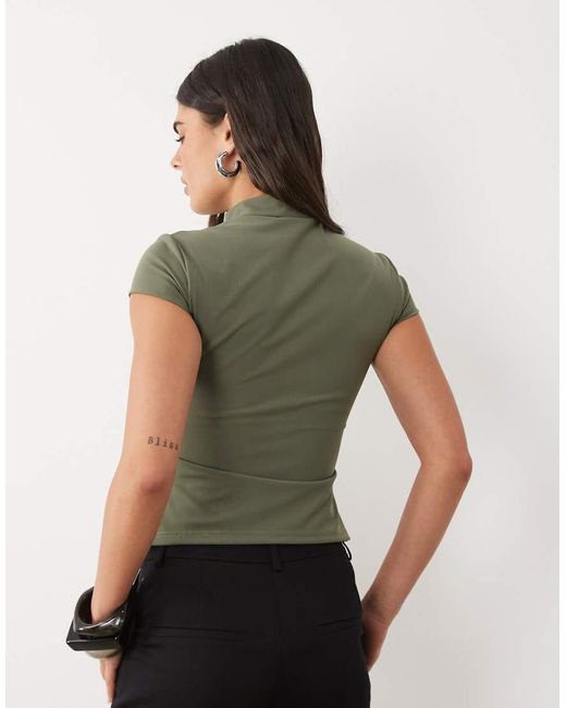 I.AM.GIA Green Isela Multiway Hook And Eye Front Cap Sleeve Top