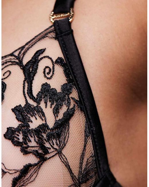 Bluebella Black Morella Wired Sheer Bra