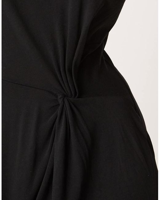 Mango Natural Racer Knot Detail Midi Dress
