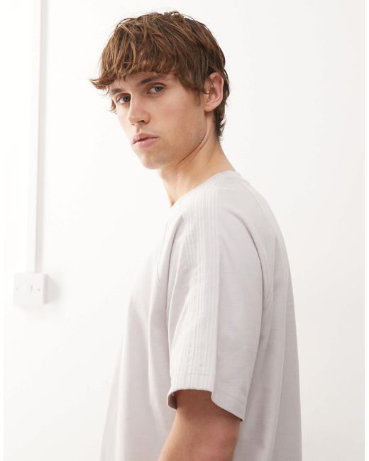 Premium essentials - t-shirt - perle craie Adidas Originals pour homme en coloris White