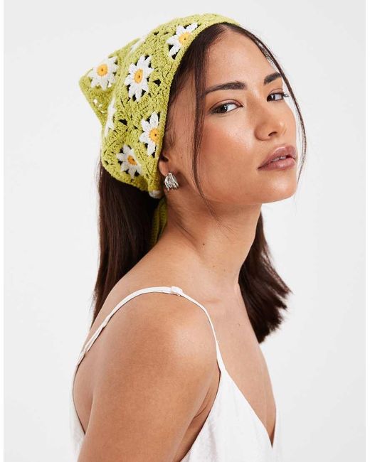 Pieces Natural Crochet Daisy Floral Headband