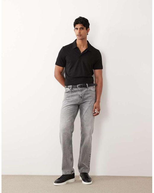 Mango Black Polo T-shirt for men