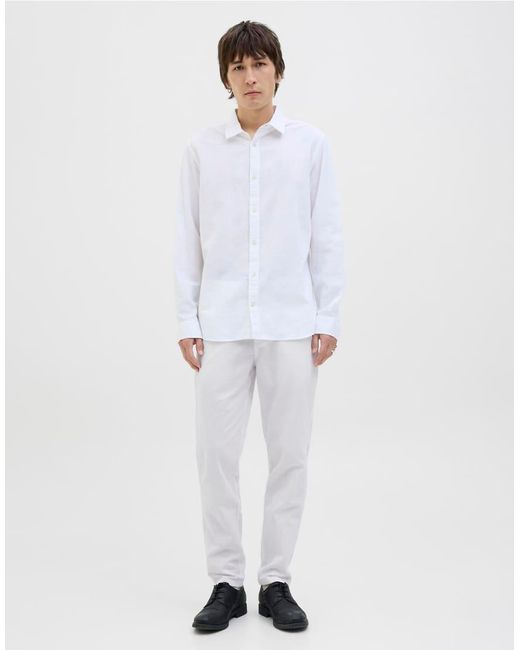 Jack & Jones White Chino Trousers for men