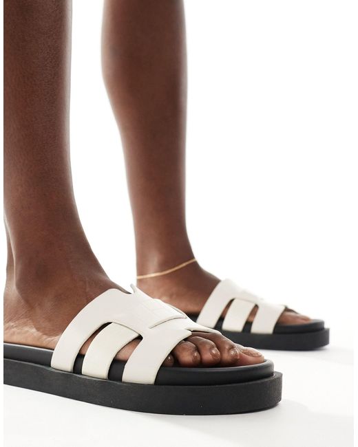 Timmy - sandales plates effet croco - écru Schuh en coloris Brown
