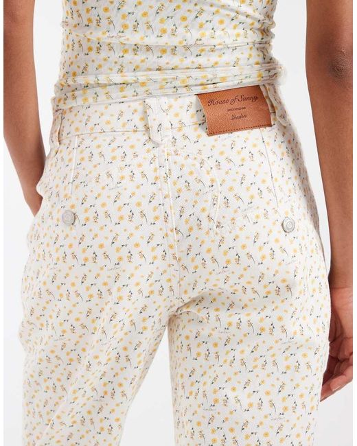 House Of Sunny White Buttercup Jessie Denim Trousers