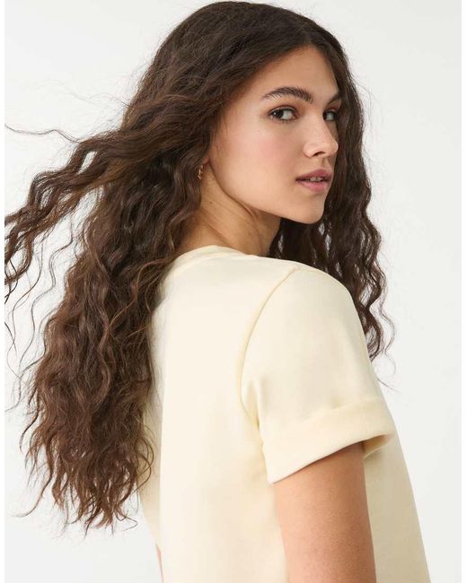 Confezione Da 2 T-Shirt Basic Regular Fit Pesanti Gialle di Stradivarius in Natural