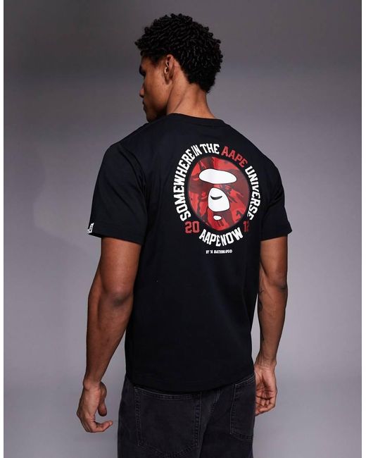 Aape By A Bathing Ape Black Aape By A Bathing Ape T-shirt for men