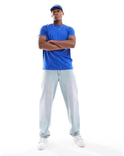 T-shirt ras ASOS pour homme en coloris Blue