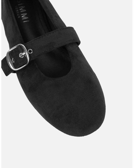 SIMMI Brown Fleur Buckle Ballet Flats