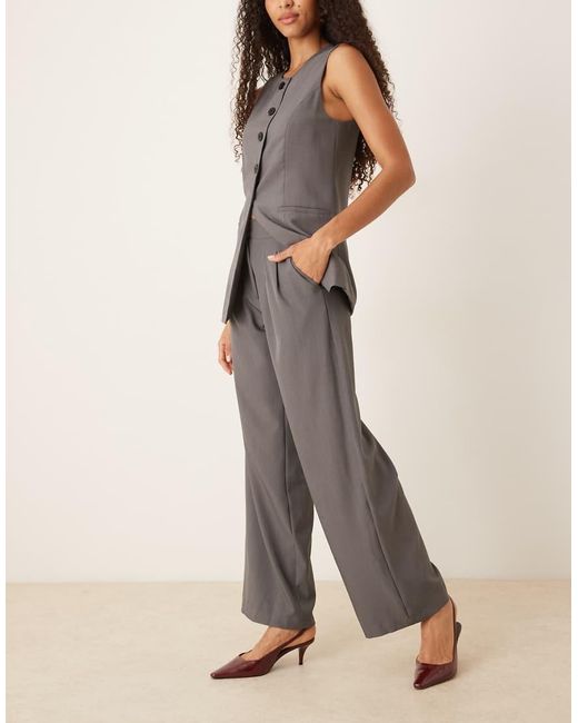Jdy Natural High Waist Pleated Wide Leg Trouser Co-Ord