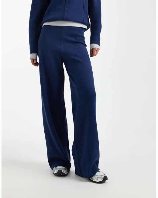 ASOS Blue Structured Wide Leg Pants