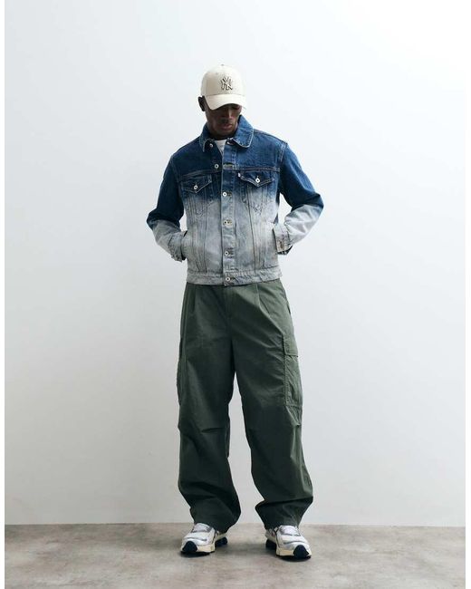 ICECREAM Blue Denim Trucker Jacket With Running Dog Applique for men