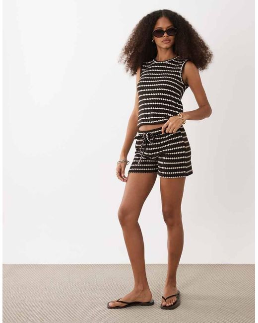 Brave Soul Black Co-Ord Knitted Shorts
