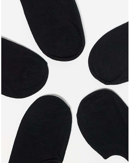 Jack & Jones Black 10 Pack Invisible Liner Socks for men