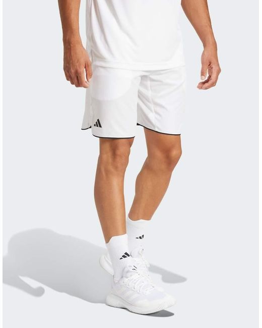 Adidas Originals White Adidas Training Club Tennis Climacool Shorts for men