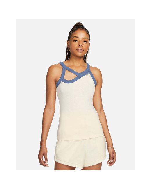 Nike White Collection Cut Out Tank