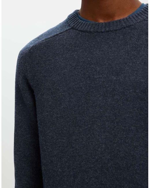 SELECTED Blue Knitted Jumper for men