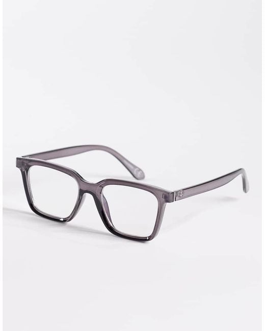 ASOS Natural Square Glasses for men