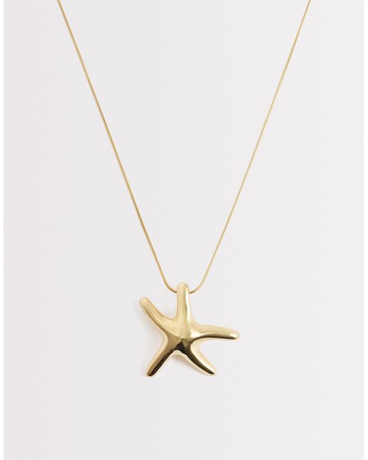 SEOL + GOLD Metallic Seol + gold – seestern-halskette aus 18-karat-gold-vermeil