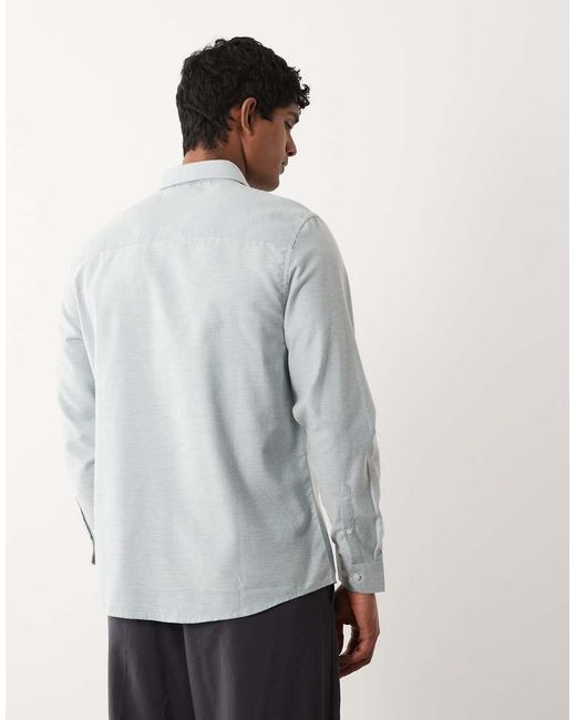 ASOS Gray Regular Fit Smart Textured Shirt for men