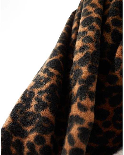 ASOS Multicolor – gewebter schal mit leopardenmuster