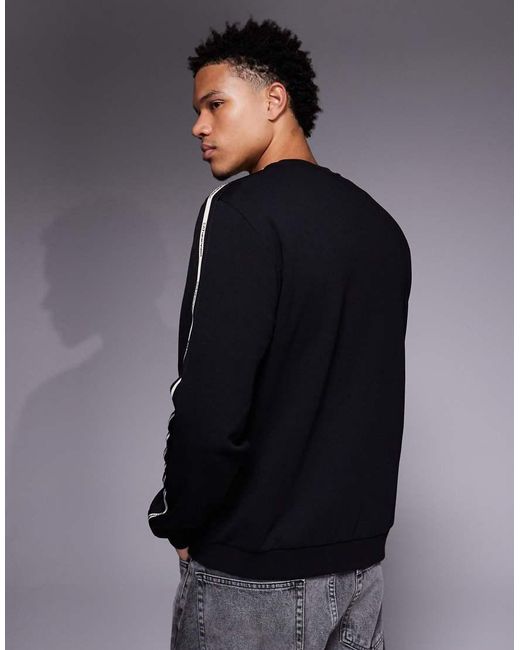 EA7 Gray Armani Sweatshirt With Logo Tape Detail for men