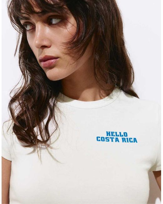 Pull&Bear Metallic Costa Rica T-Shirt