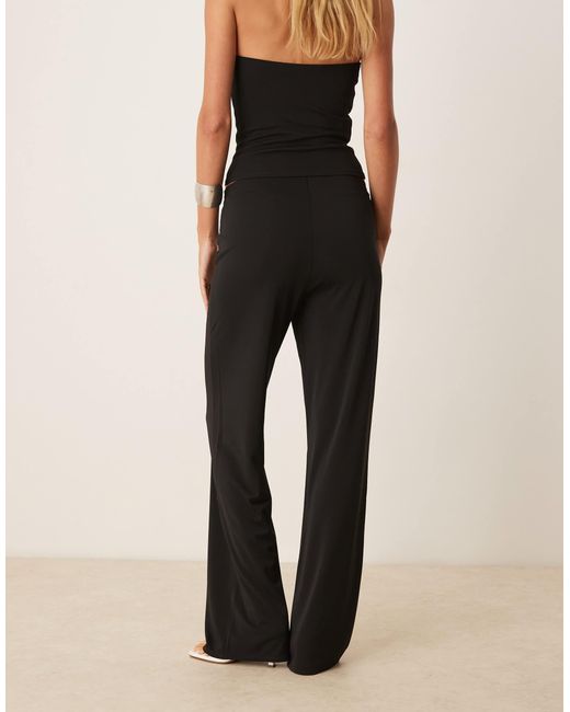 Mango Natural – strukturierte jersey-hose
