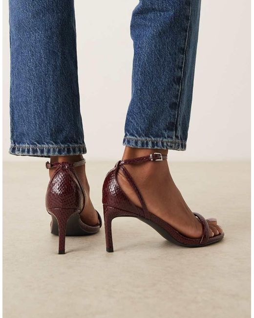 Glamorous Blue Barely There Heeled Sandals