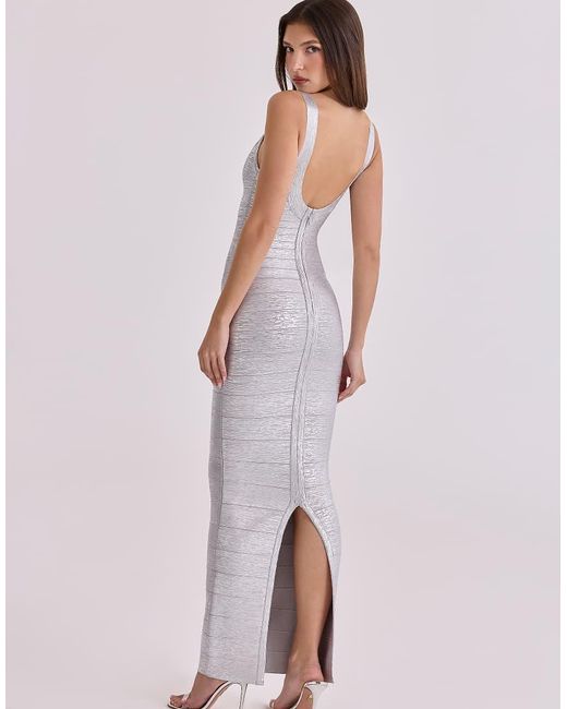 House Of Cb Purple The Og Bandage Maxi Dress