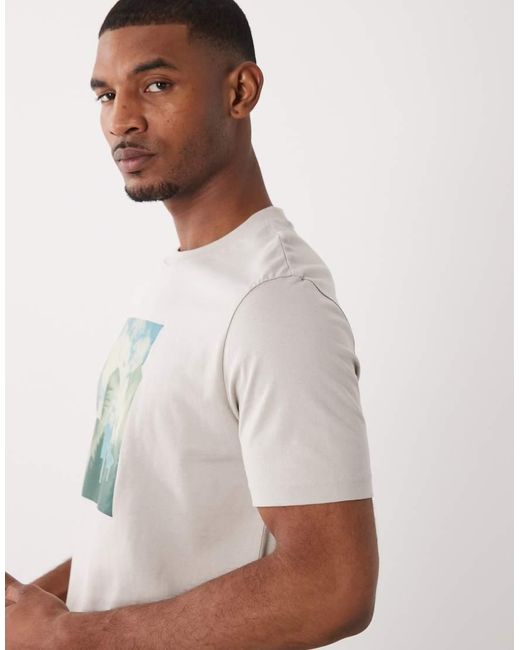 Boss Multicolor Cover Chest Print T-shirt for men