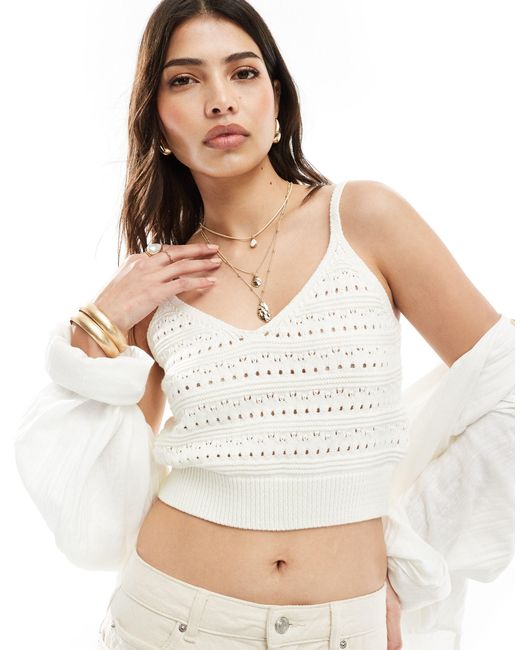 ASOS White Knitted Cami Top