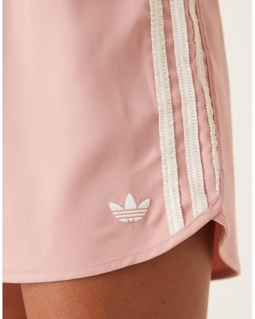 Adidas Originals Pink Satin Sprinter Shorts