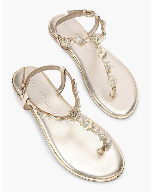 KG by Kurt Geiger White Rudy Flat Sandals