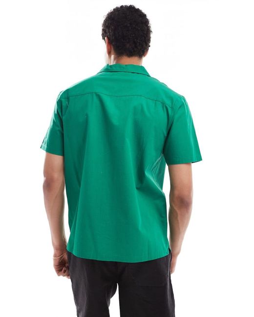 Camicia Bosco Con Rever E Cut-Out di Native Youth in Green da Uomo