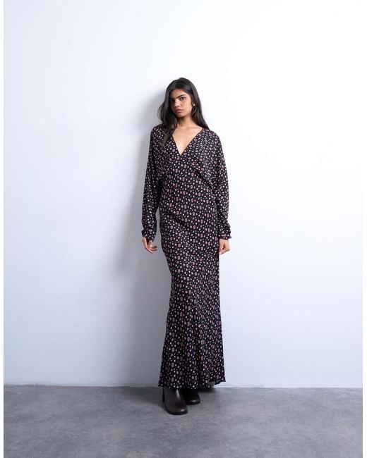 topshop long sleeve dress Topshop Long Sleeve Snake Print Shirt Midi Dress - Teal Black - size 6
