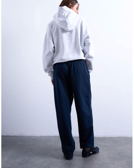 TOPSHOP Blue Pintuck Cuffed Jogger