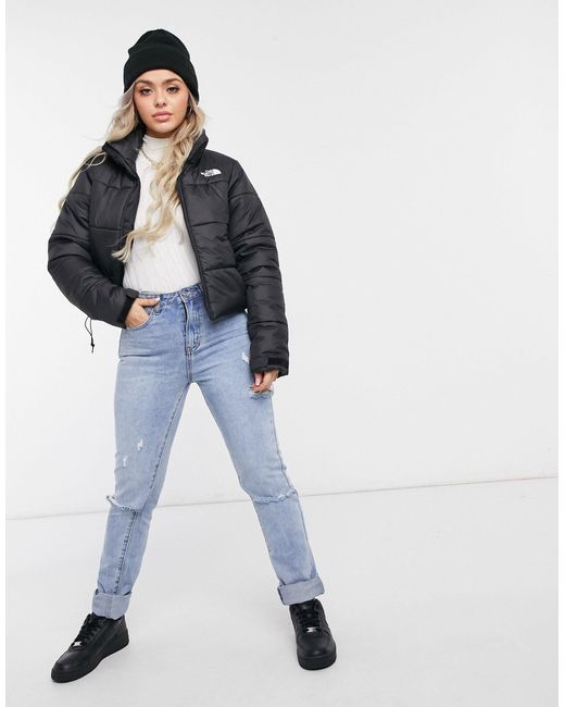 north face crop puffer