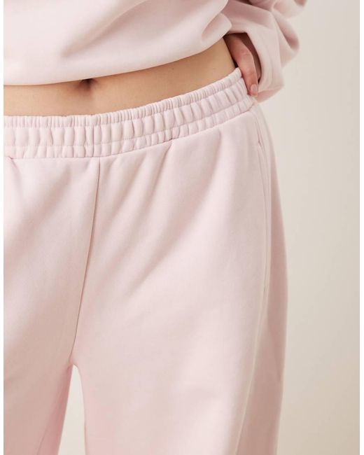 ASOS Pink Asos Design Curve Premium 500gsm Seamed Barrel Leg jogger