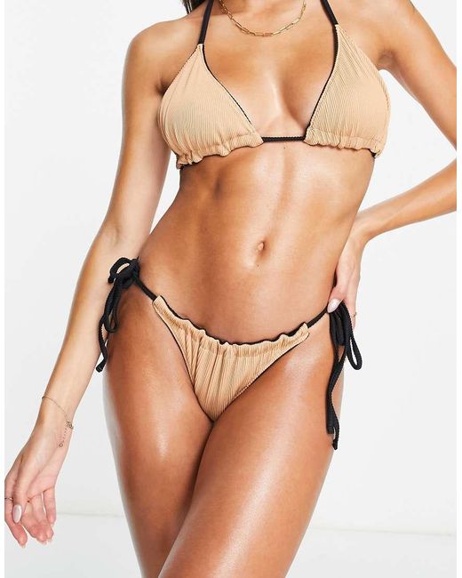 We Are We Wear Black Melissa Tie Side Reversible Bikini Briefs