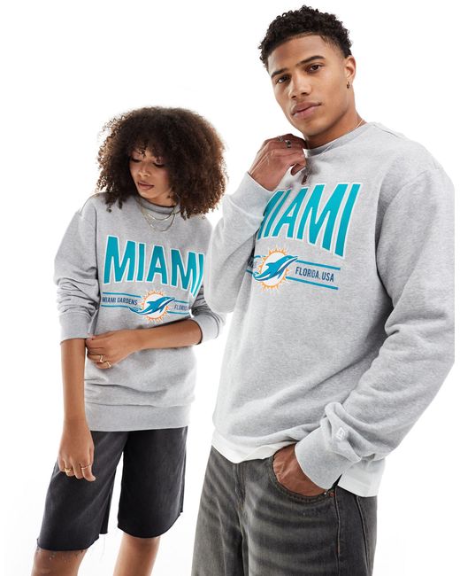 KTZ Gray Unisex Miami Dolphins Sweatshirt