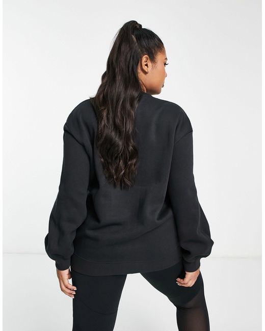 Threadbare Black Fitness plus – dixie – besticktes sweatshirt