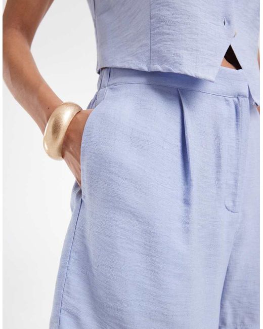 Vero Moda Blue Pull On Loose Fit Shorts