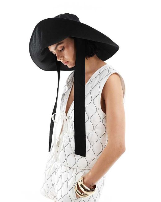 Other Stories Oversized Summer Hat in Black Lyst UK