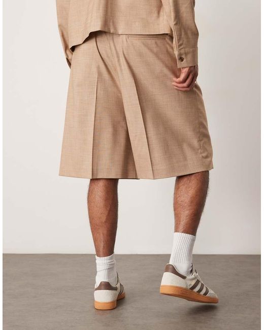 ASOS Natural Smart Co-ord Bermuda Shorts for men