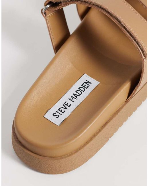 Steve Madden Brown Missile Sandal With Straps
