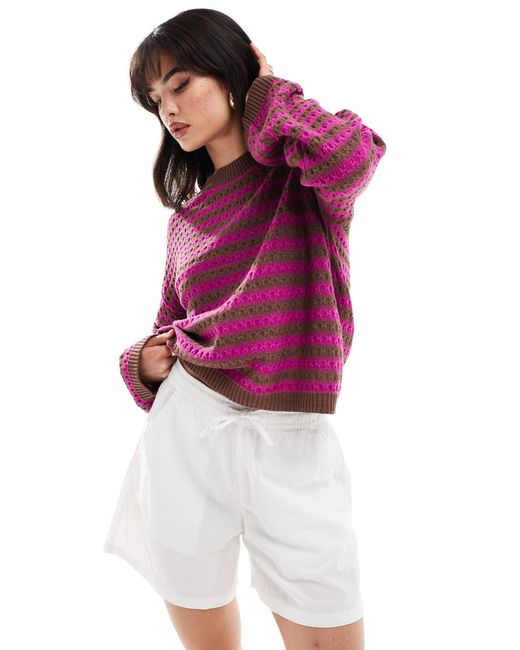Y.A.S Red Knitted Long Sleeve Top