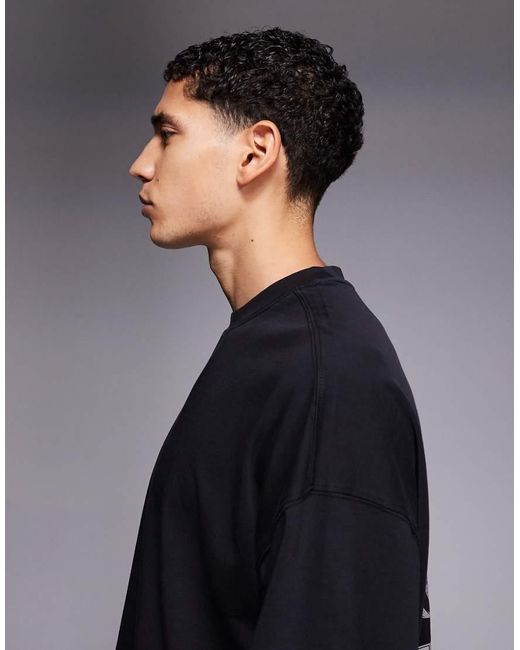 4505 Blue Back Print Oversized Heavyweight Cotton T-Shirt With Quick Dry Finish for men